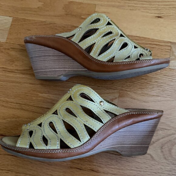 Pikolinos Capri Leather Wedge Sandals Size 40 or 9.5 - Picture 1 of 12
